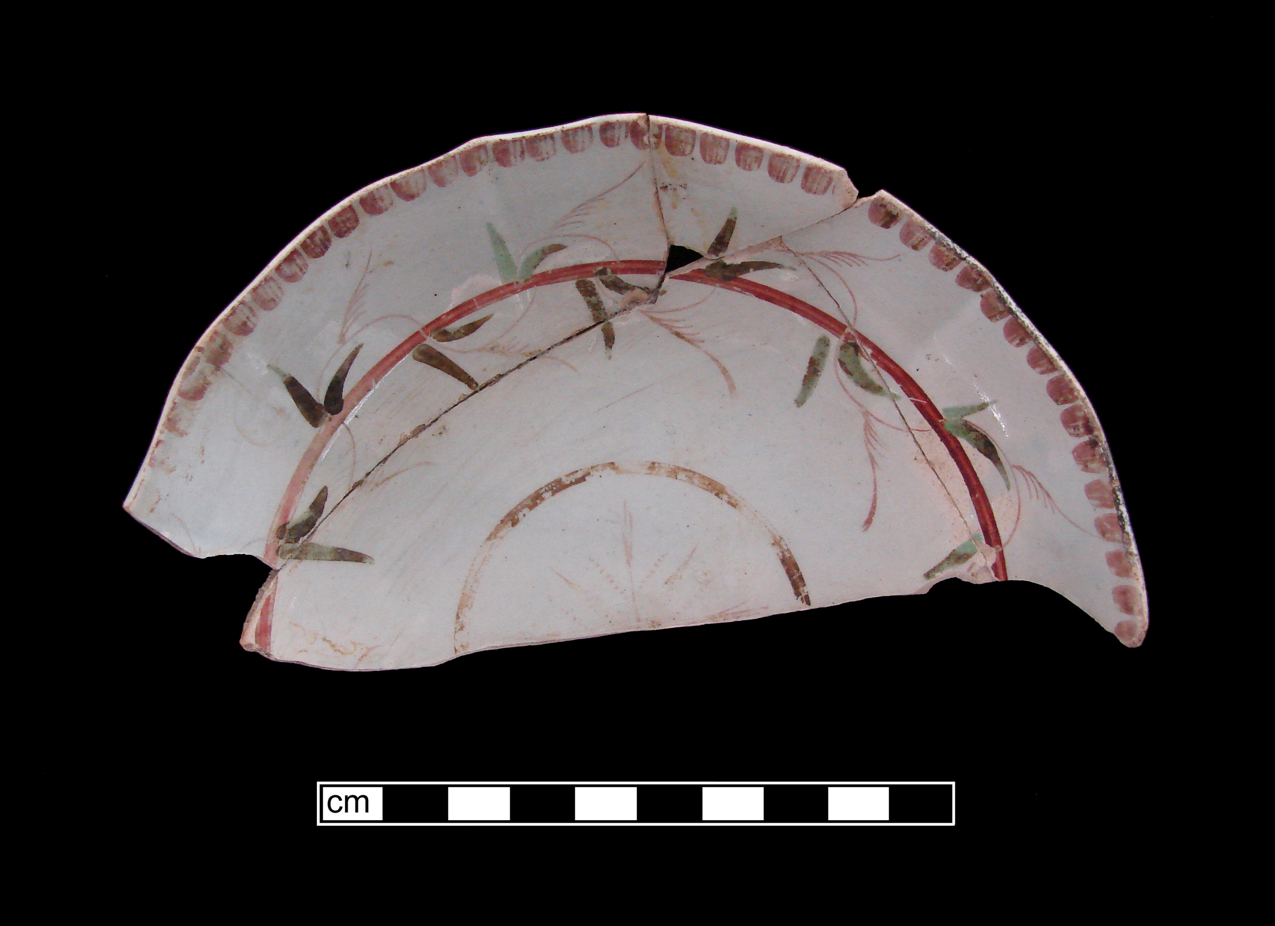 Image of painted earthenware fragment.