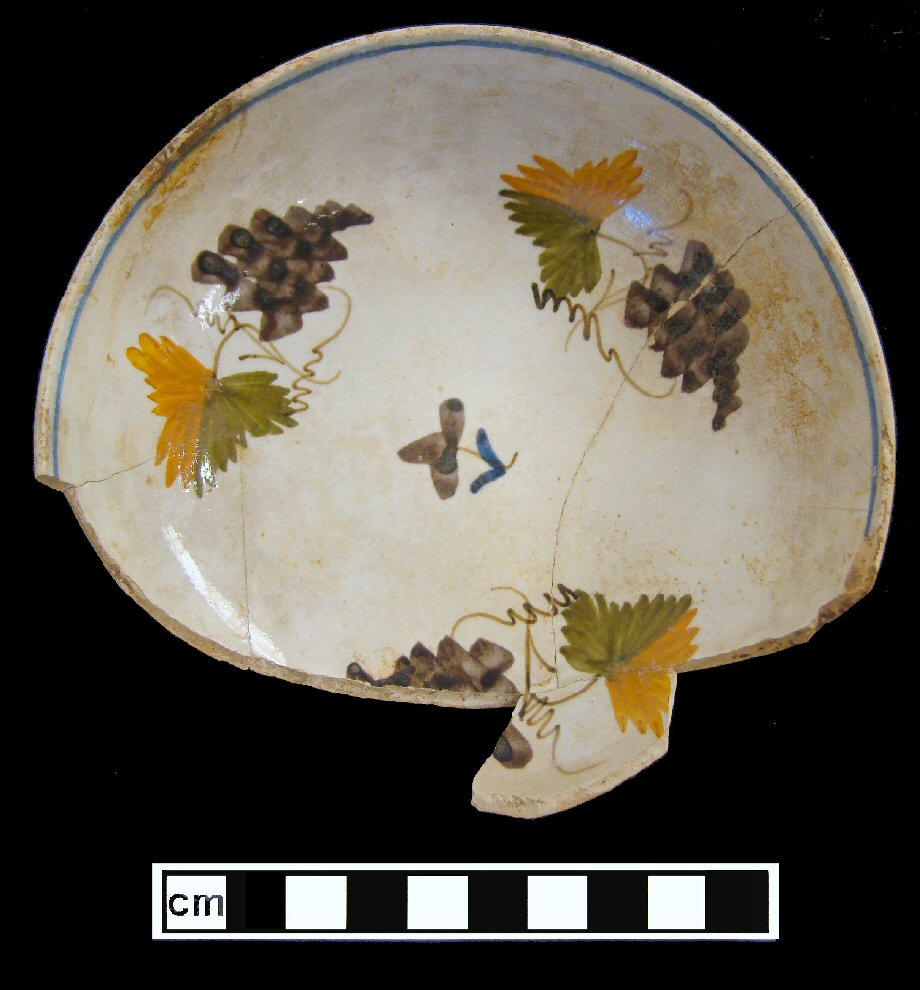 Image of painted earthenware fragment.