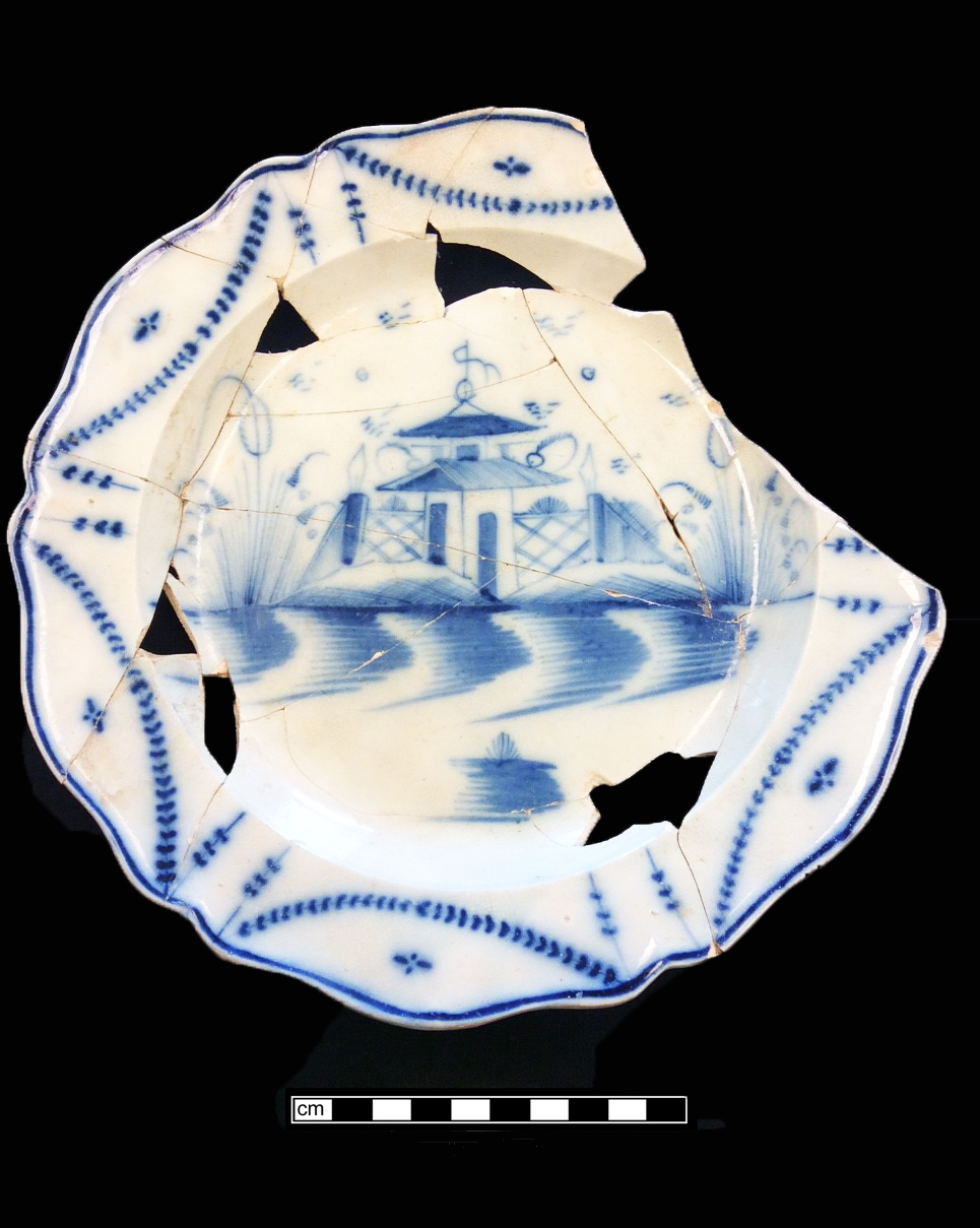 Image of painted earthenware fragment.
