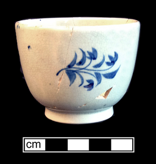 Image of painted earthenware fragment.