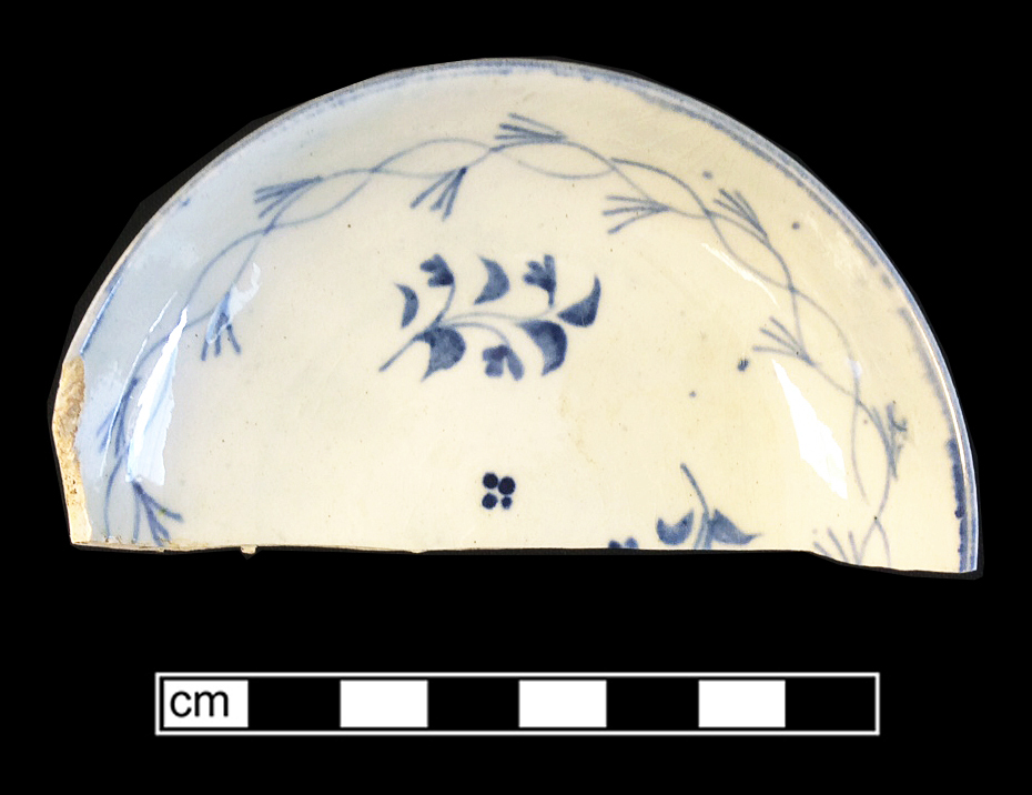 Image of painted earthenware fragment.