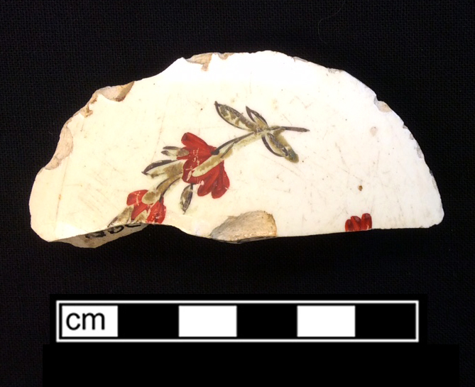 Image of painted earthenware fragment.