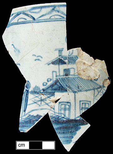 Image of painted earthenware fragment.