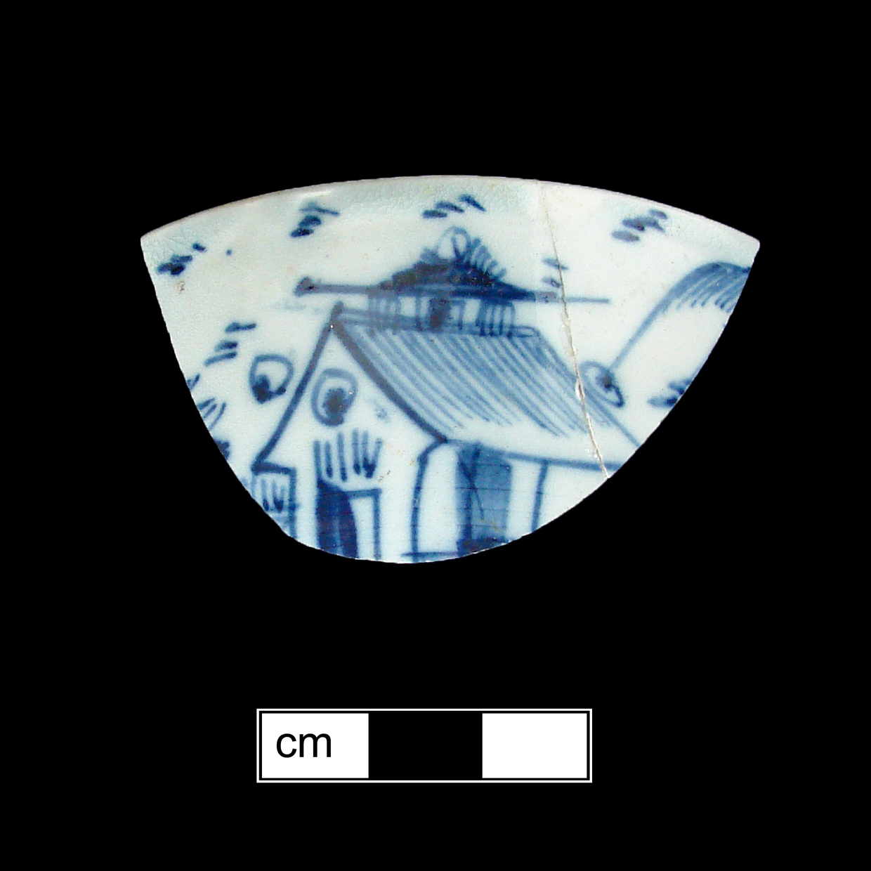 Image of painted earthenware fragment.