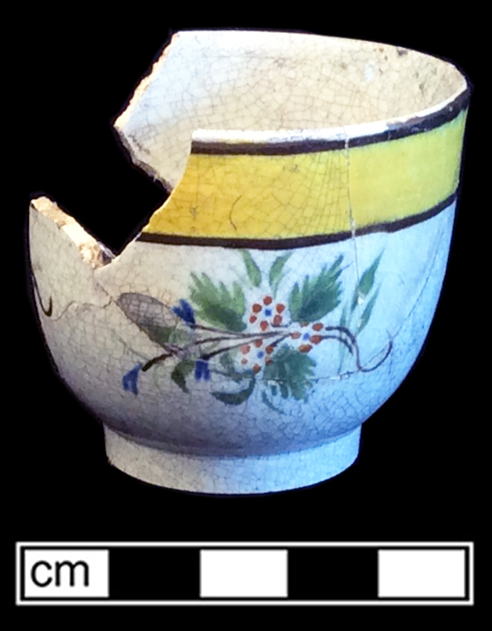 Image of painted earthenware fragment.