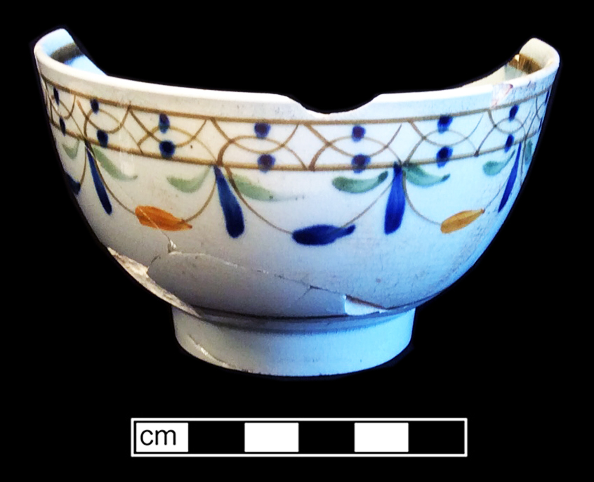 Image of painted earthenware fragment.