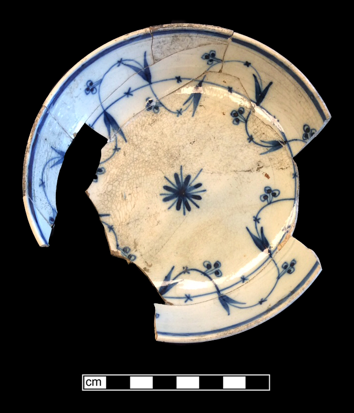 Image of painted earthenware fragment.