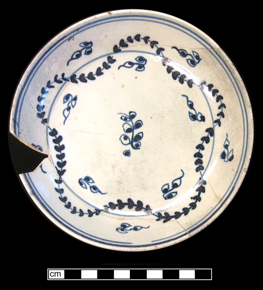 Image of painted earthenware fragment.