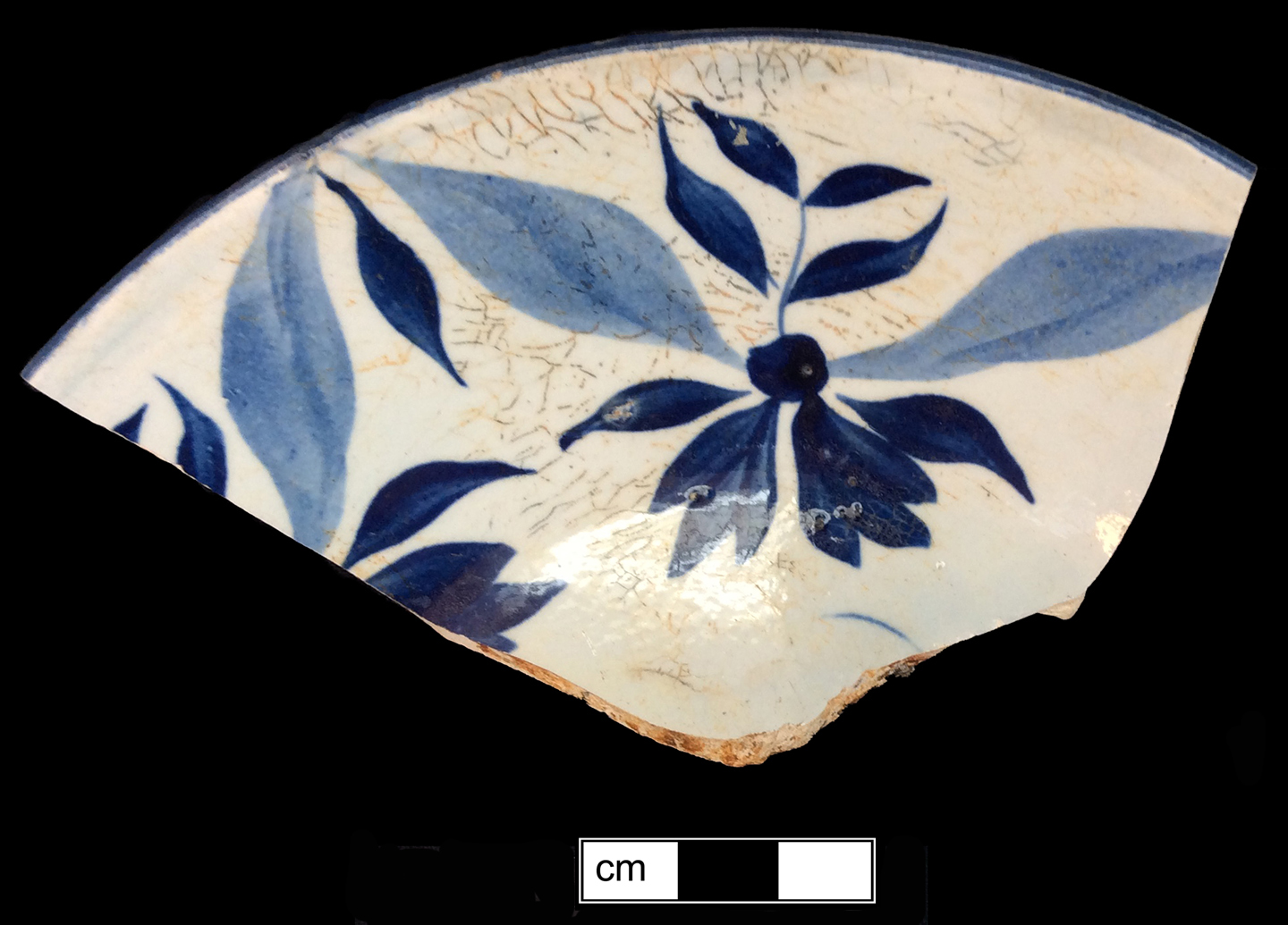 Image of painted earthenware fragment.