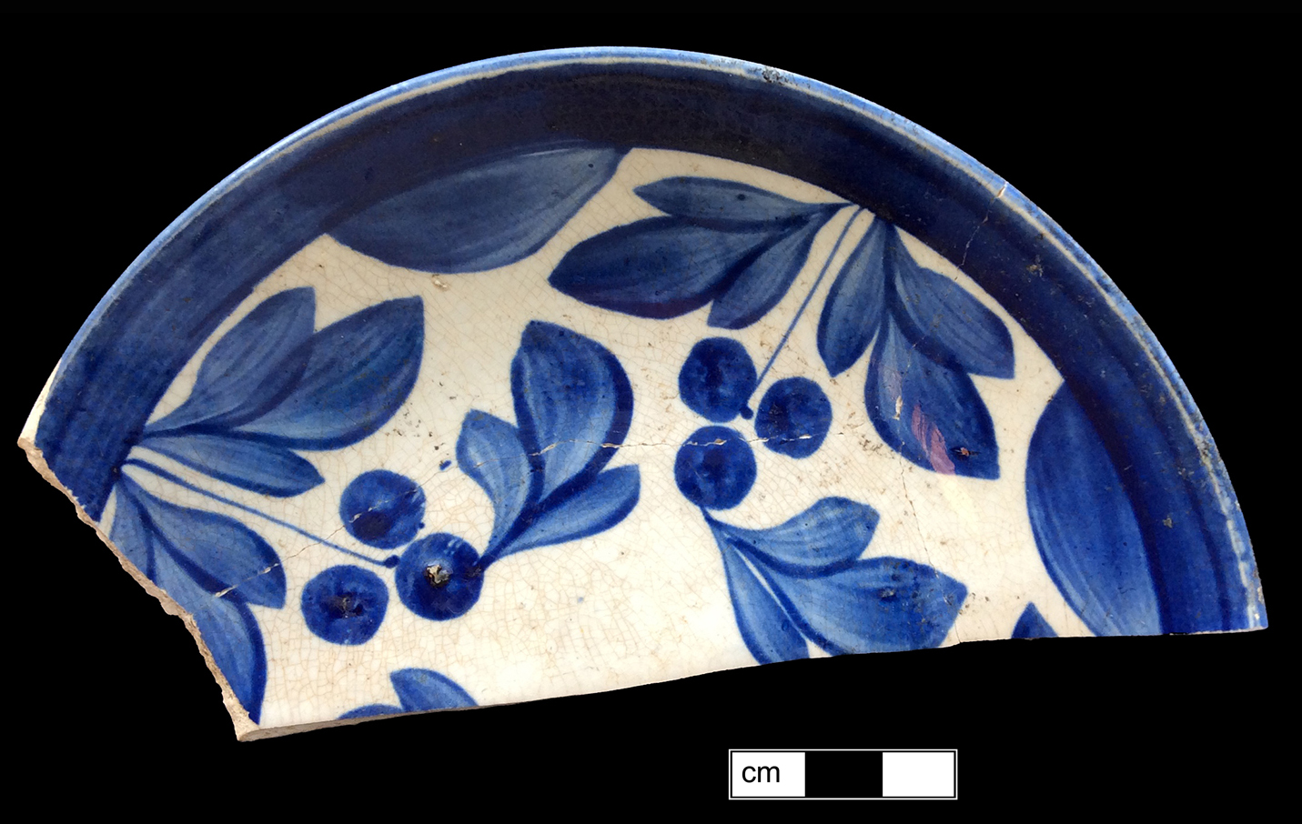 Image of painted earthenware fragment.