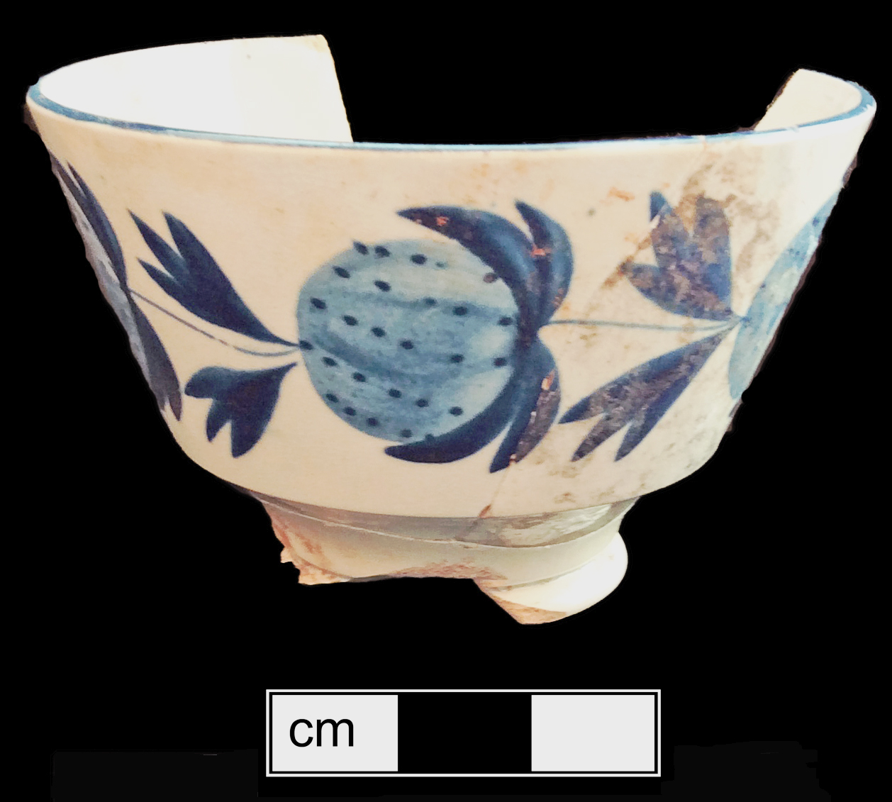 Image of painted earthenware fragment.