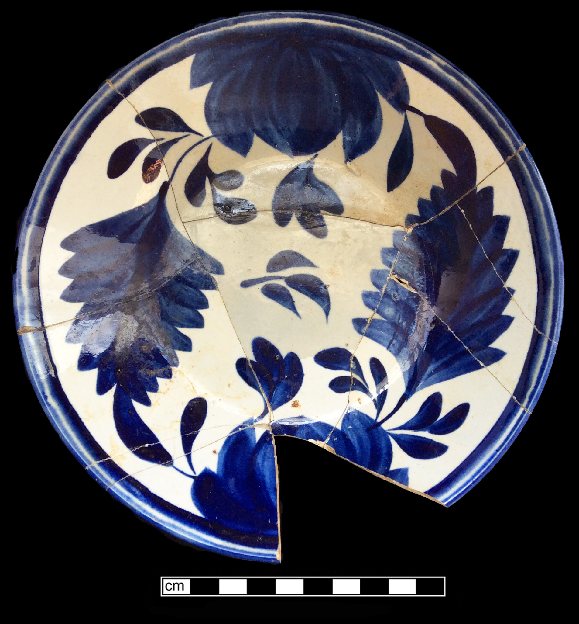 Image of painted earthenware fragment.