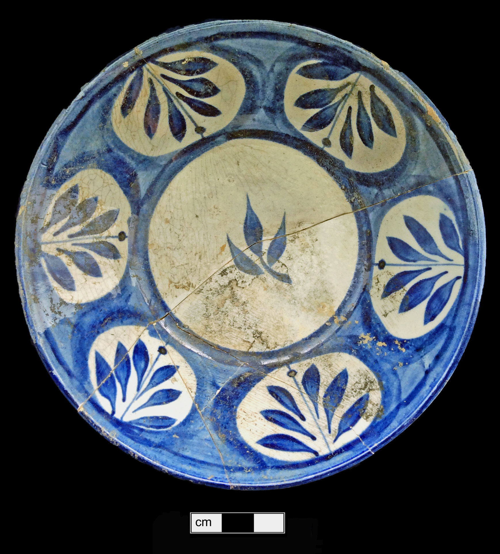 Image of painted earthenware fragment.