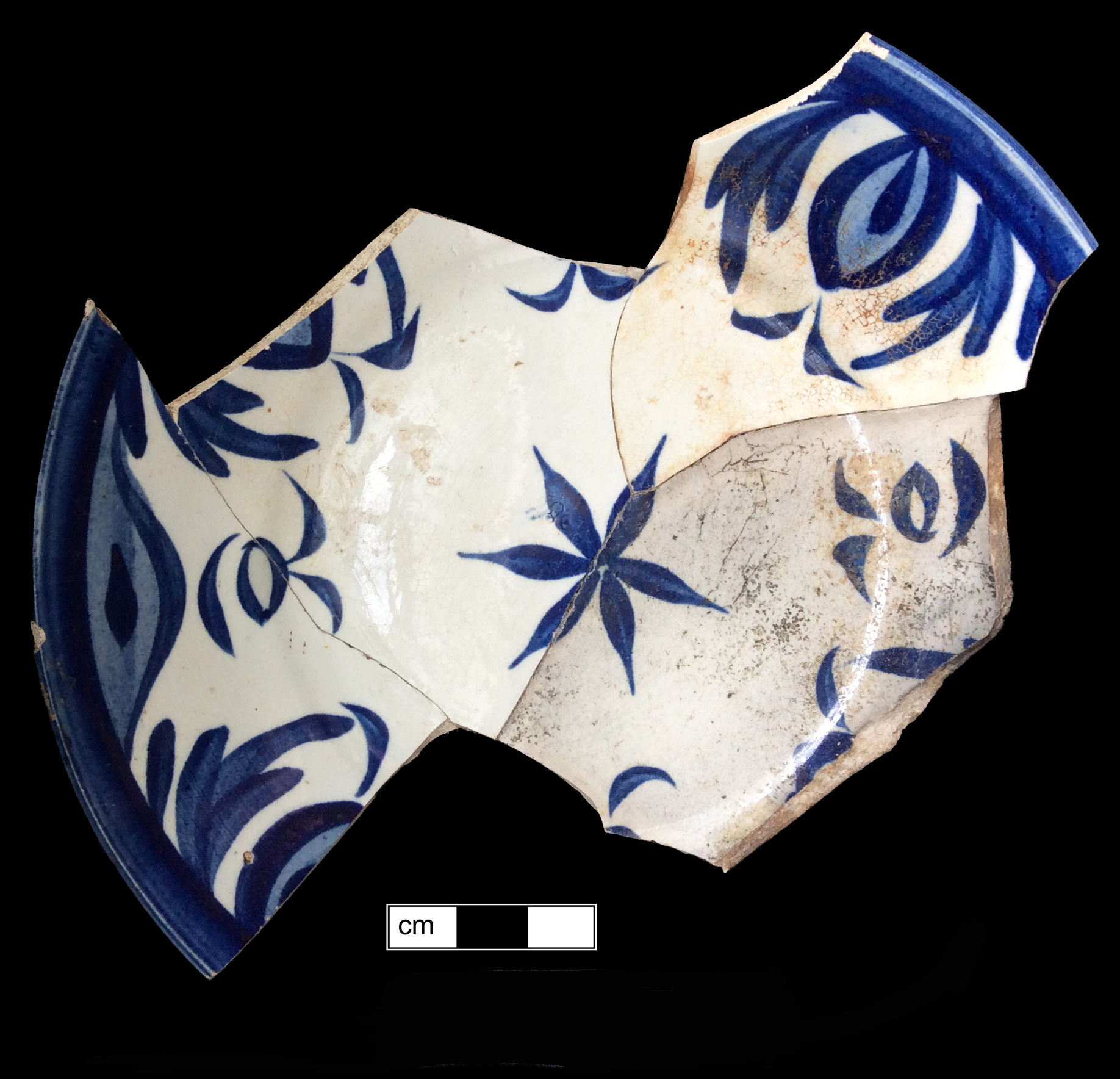 Image of painted earthenware fragment.