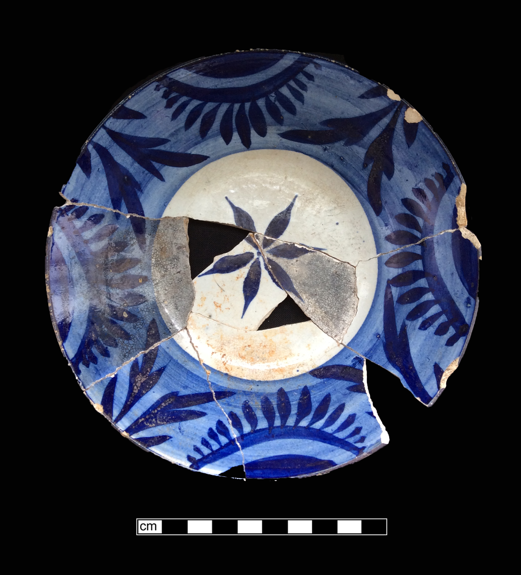 Image of painted earthenware fragment.
