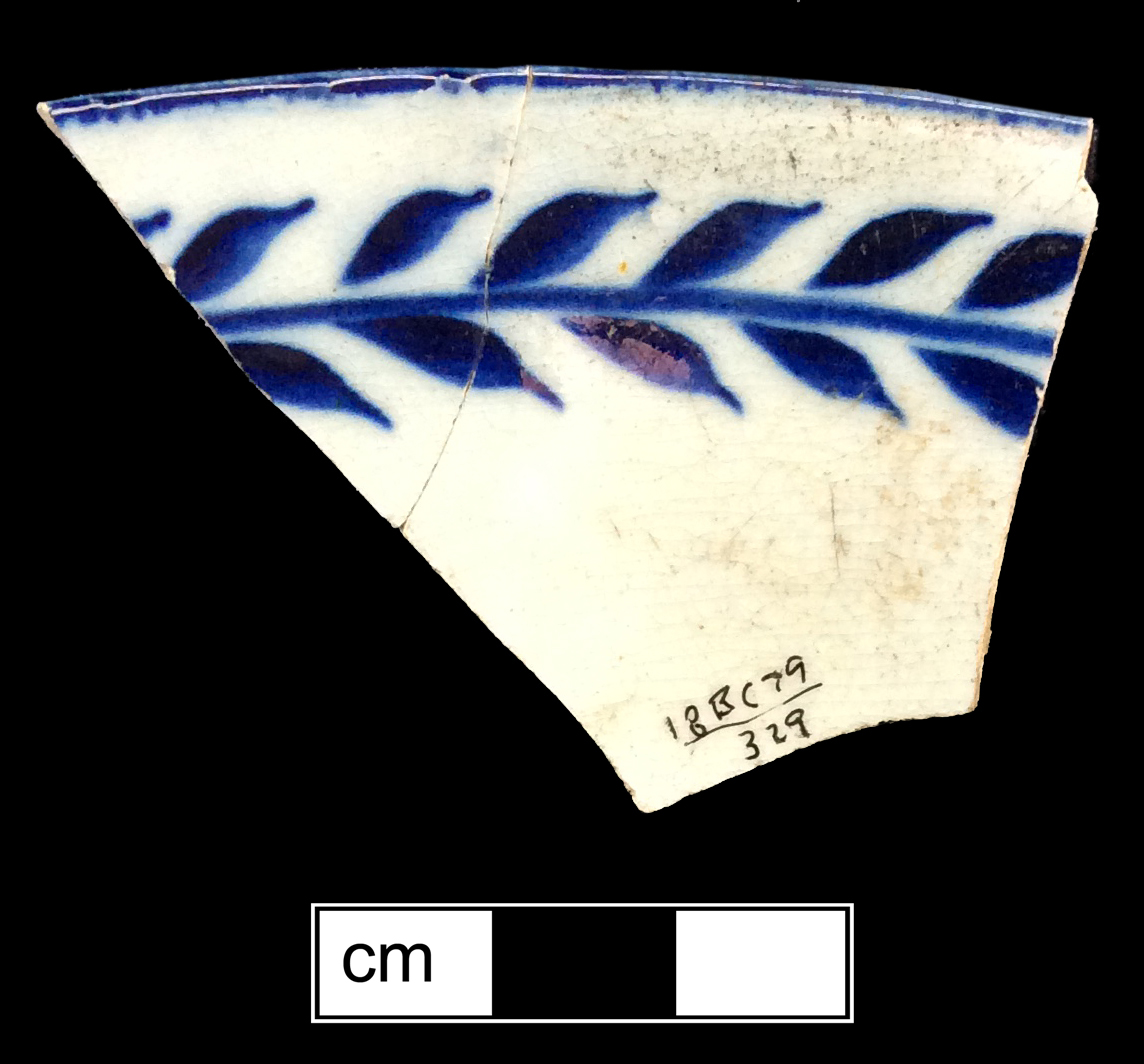 Image of painted earthenware fragment.