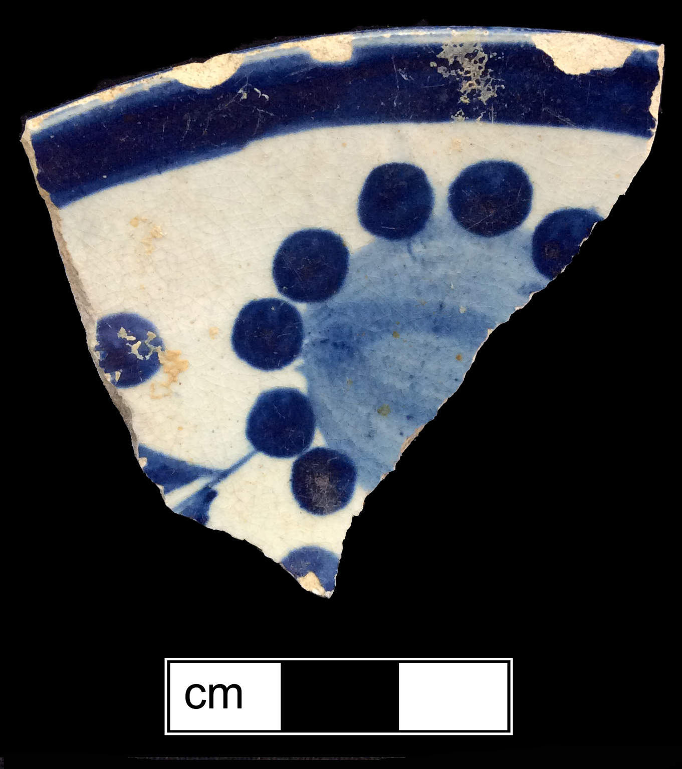 Image of painted earthenware fragment.