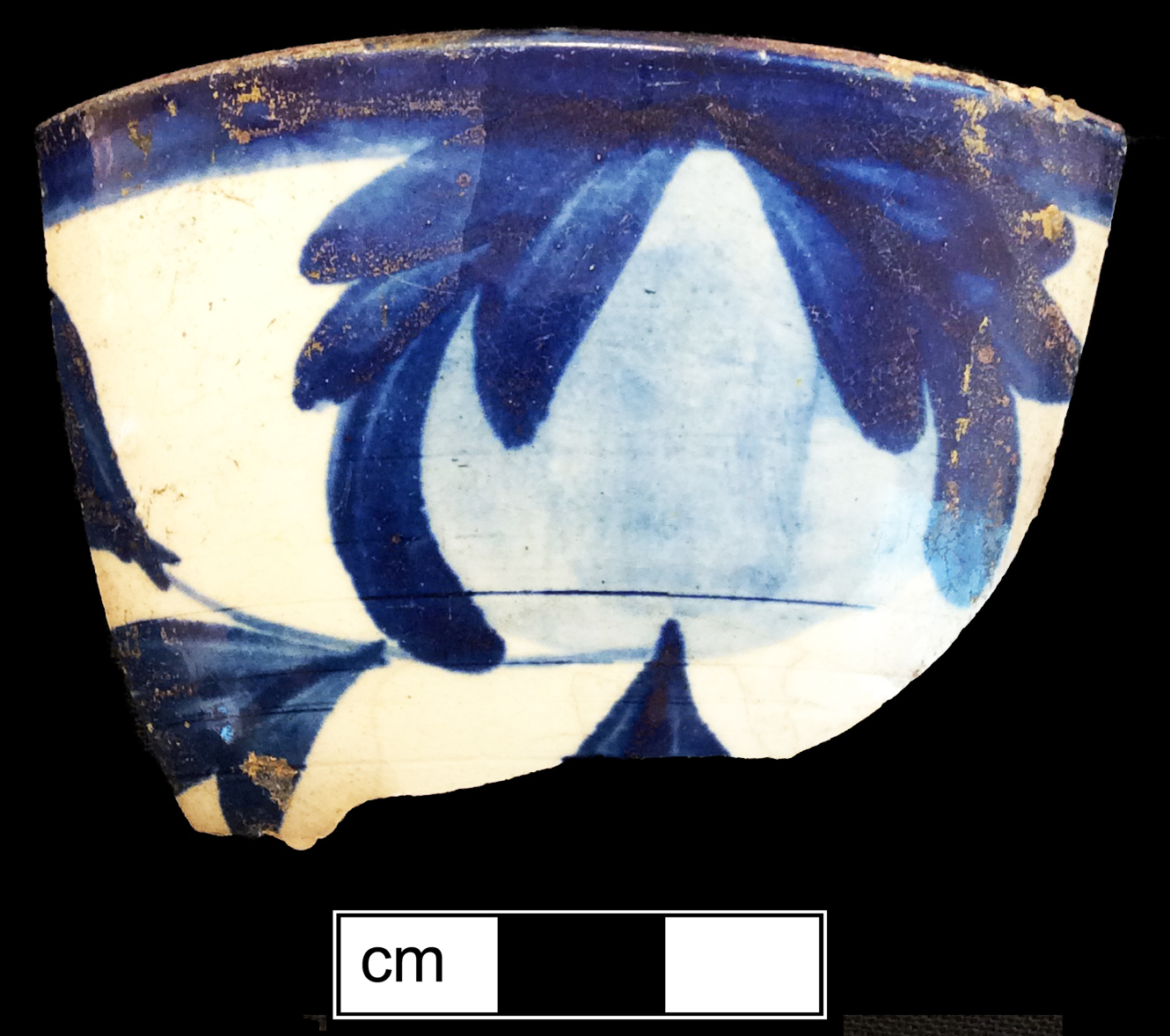Image of painted earthenware fragment.