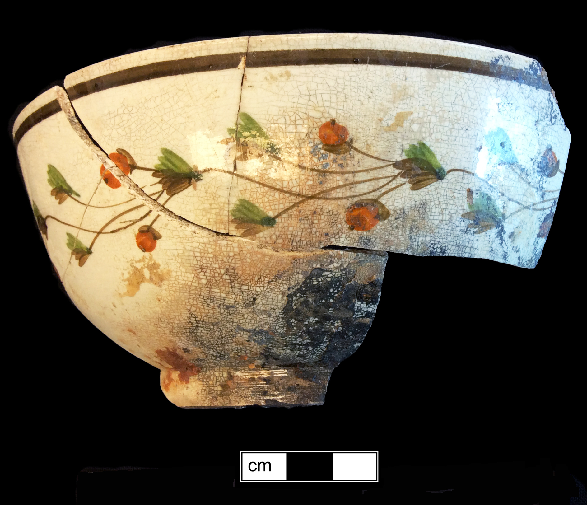 Image of painted earthenware fragment.