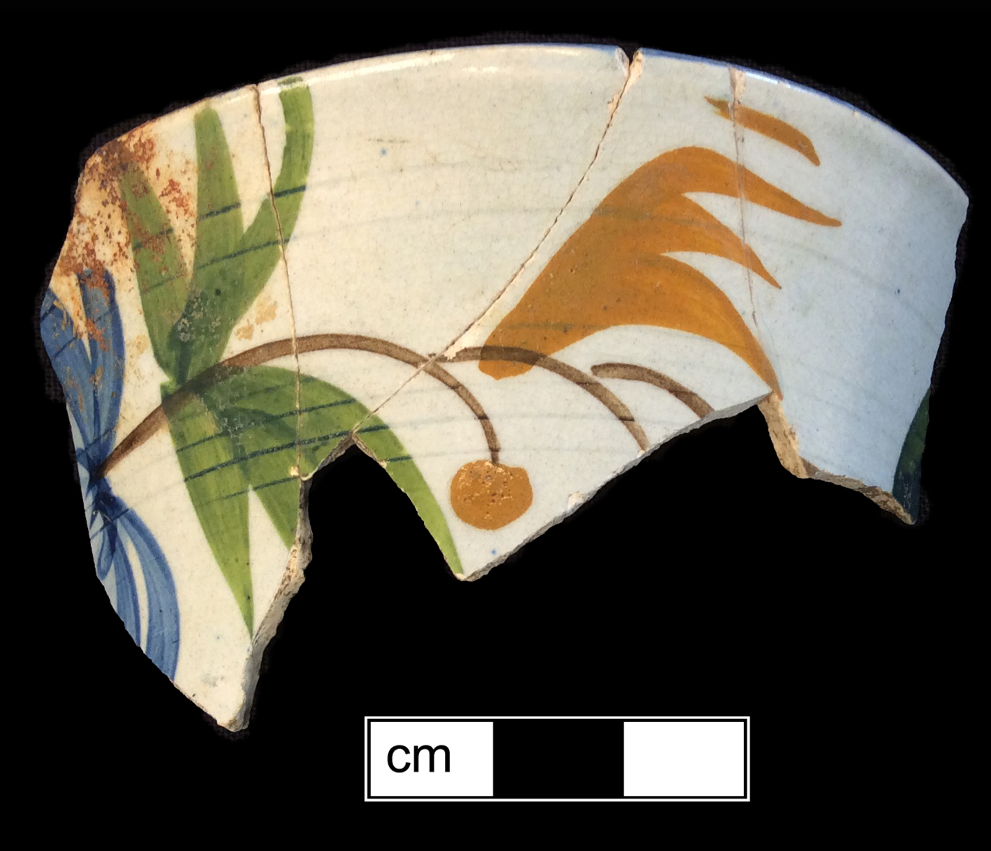 Image of painted earthenware fragment.