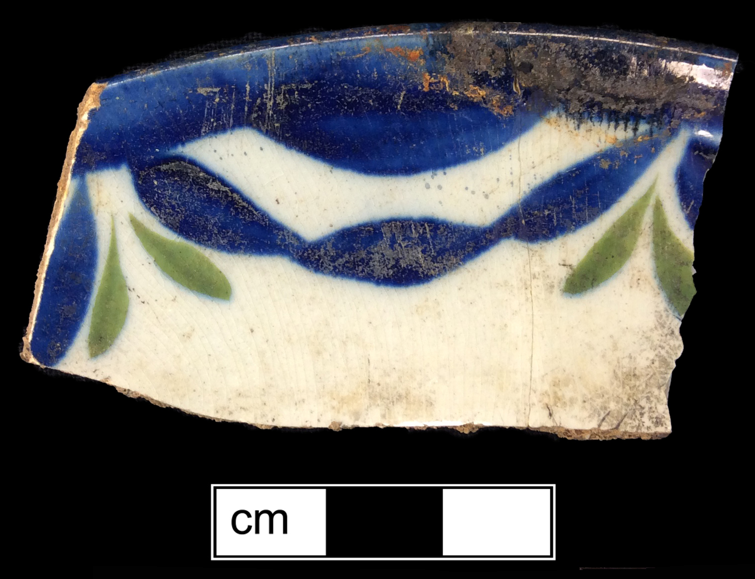 Image of painted earthenware fragment.