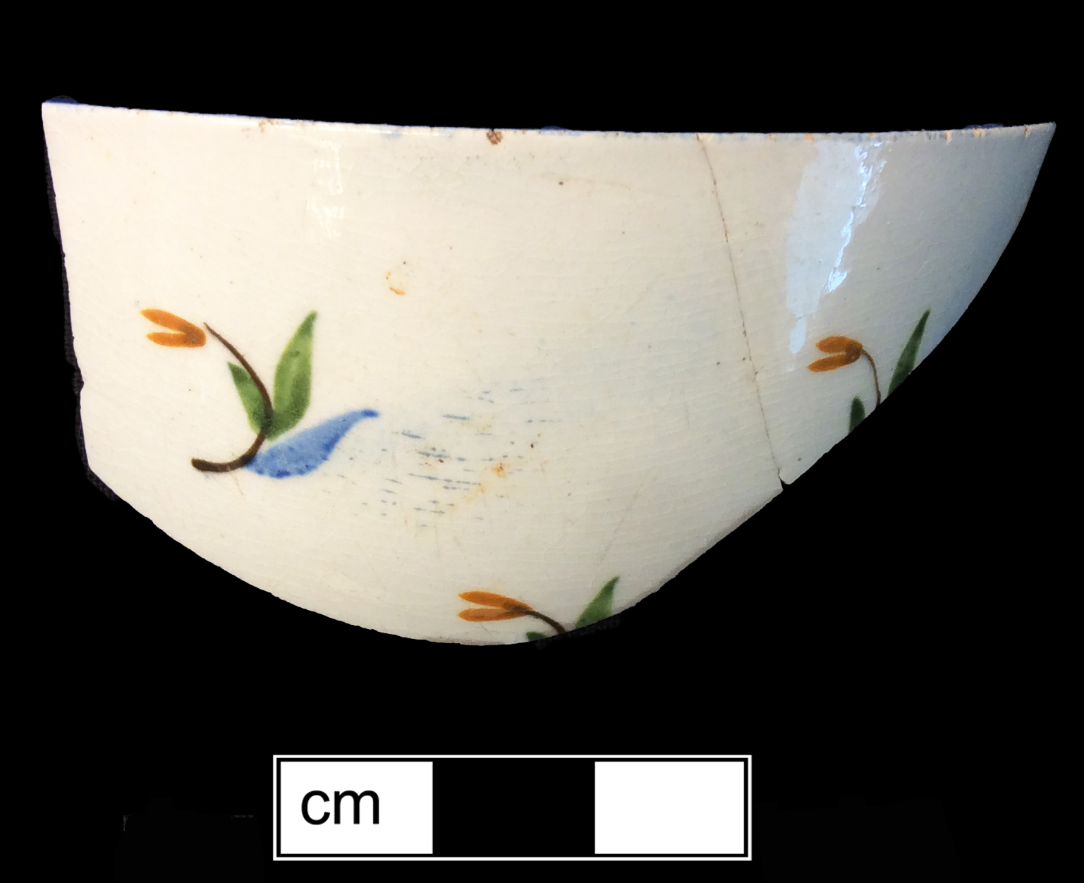 Image of painted earthenware fragment.
