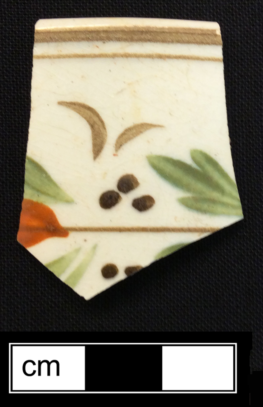 Image of painted earthenware fragment.