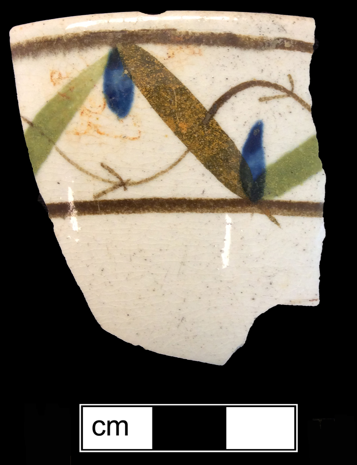 Image of painted earthenware fragment.