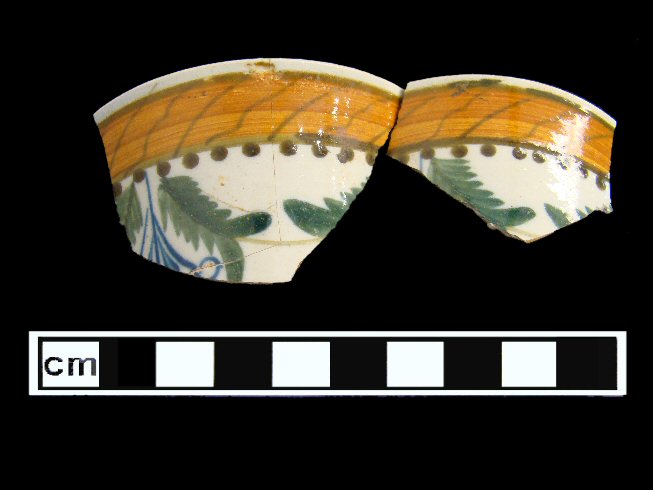 Image of painted earthenware fragment.
