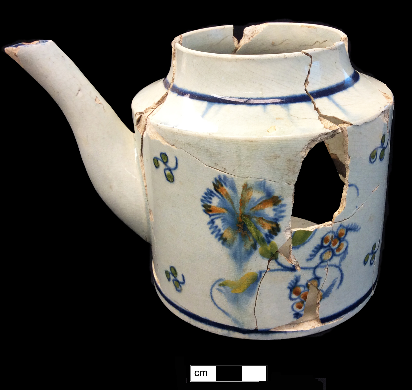 Image of painted earthenware fragment.