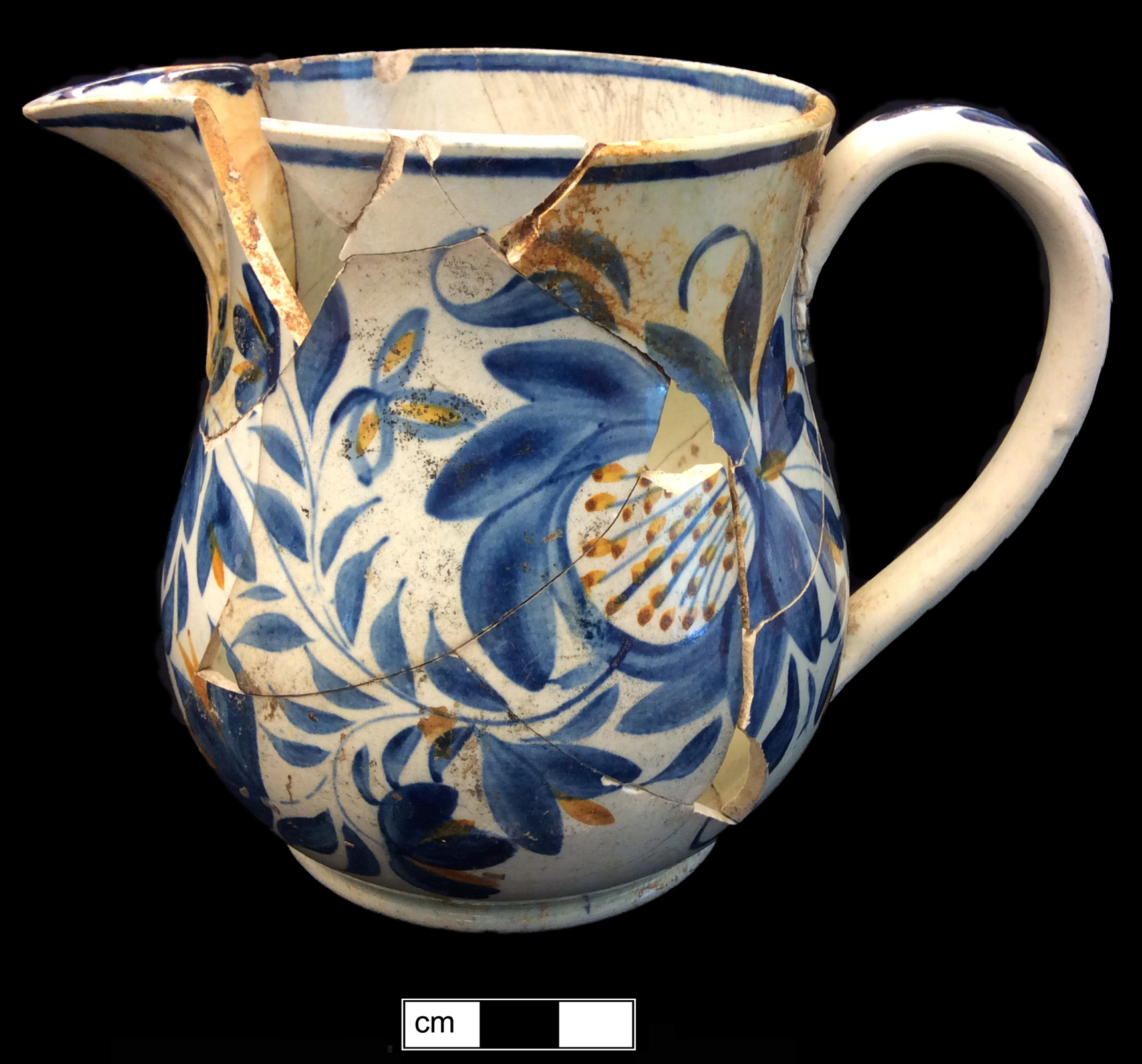 Image of painted earthenware fragment.