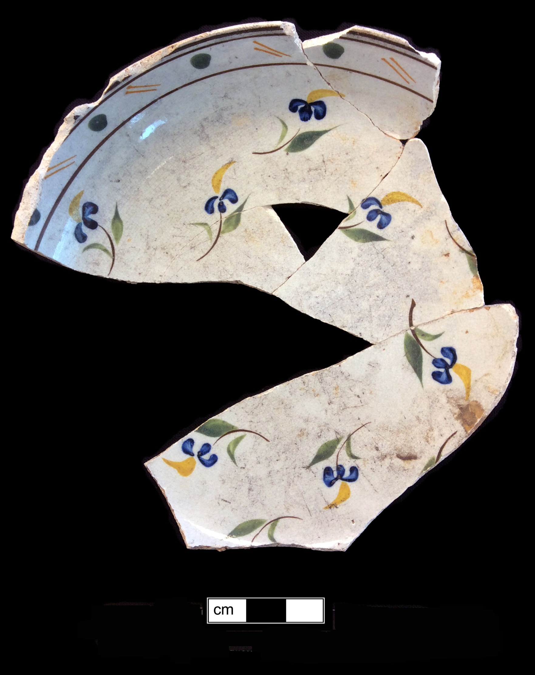 Image of painted earthenware fragment.