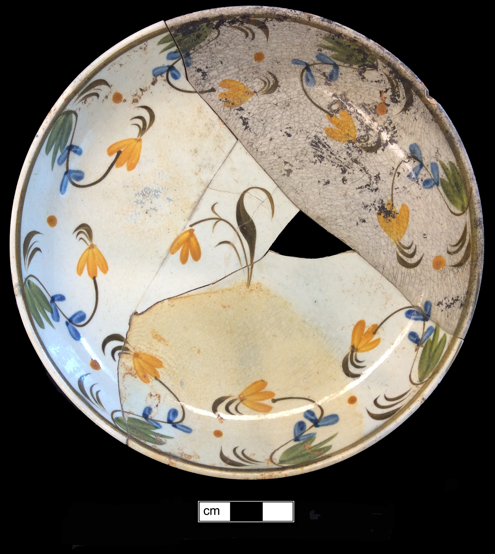 Image of painted earthenware fragment.
