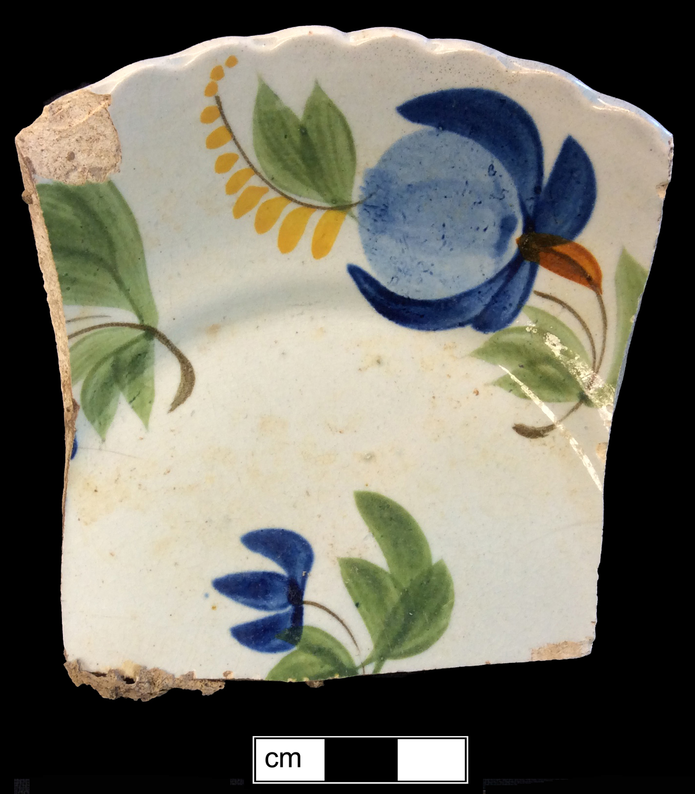 Image of painted earthenware fragment.
