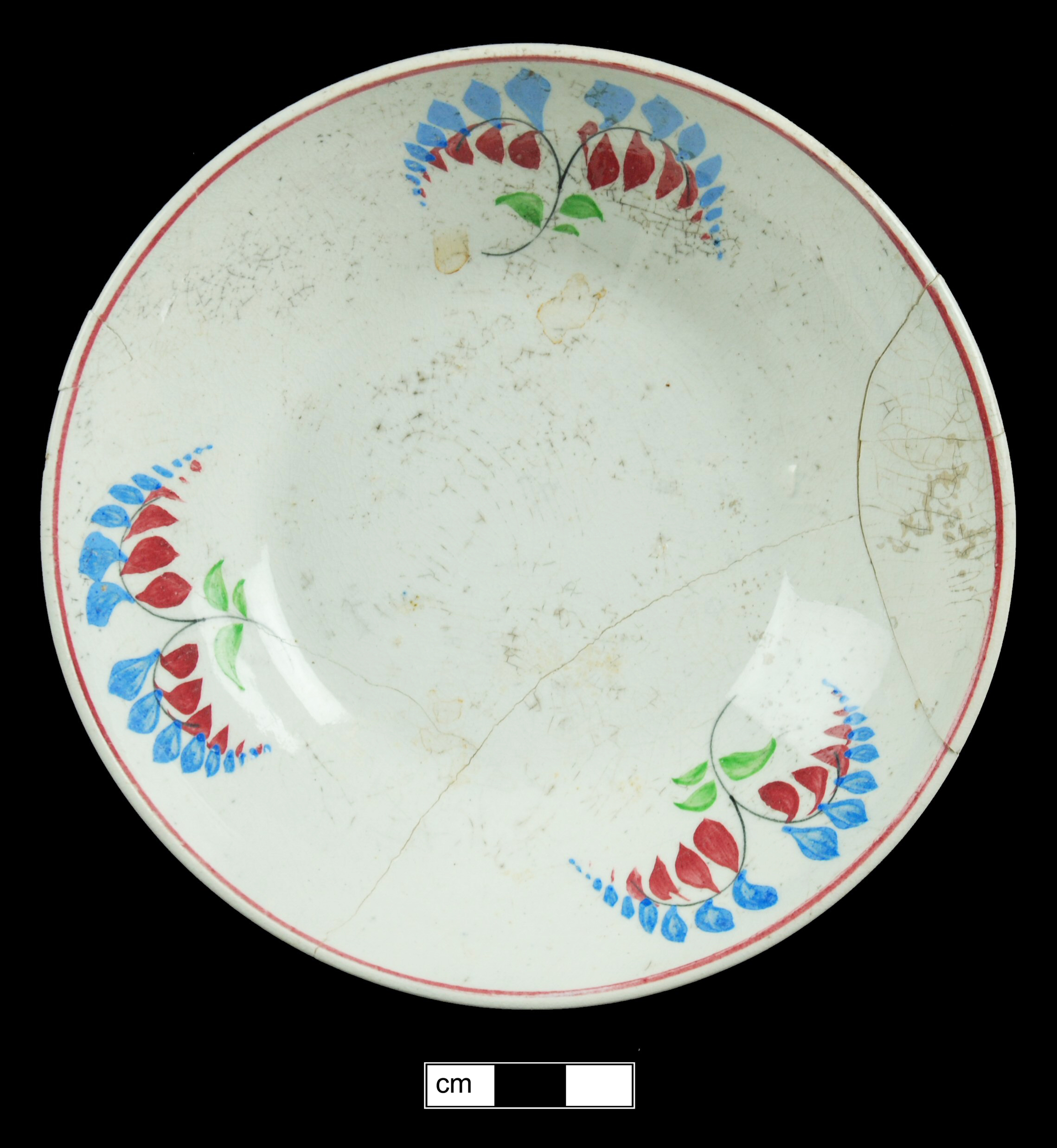 Image of painted earthenware fragment.