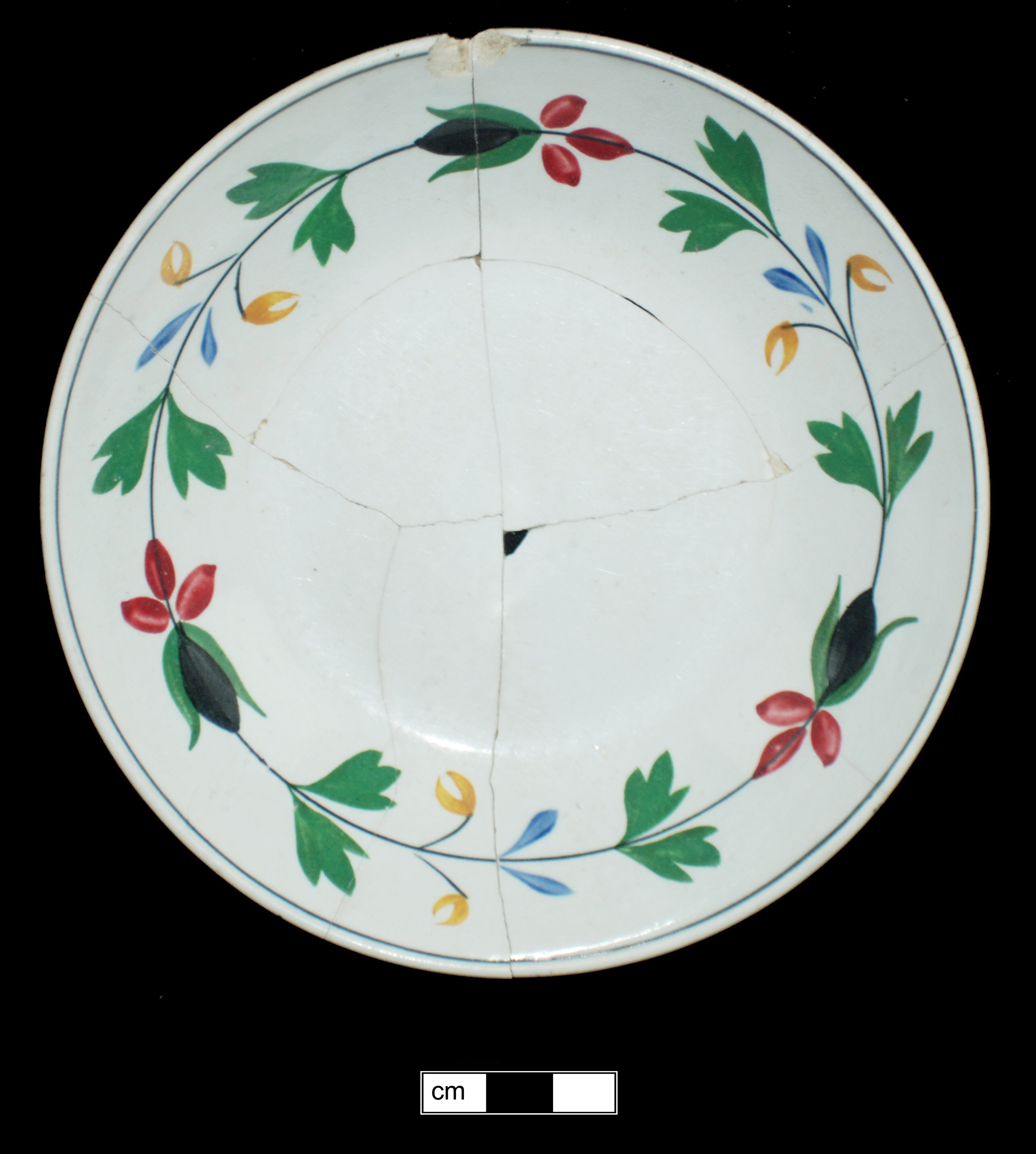 Image of painted earthenware fragment.