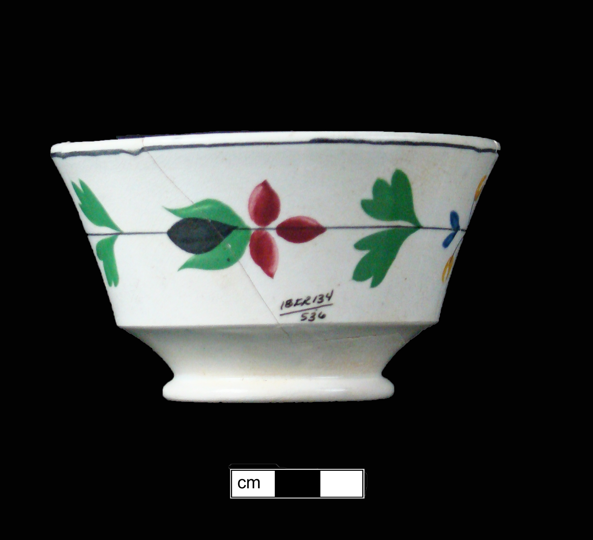 Image of painted earthenware fragment.