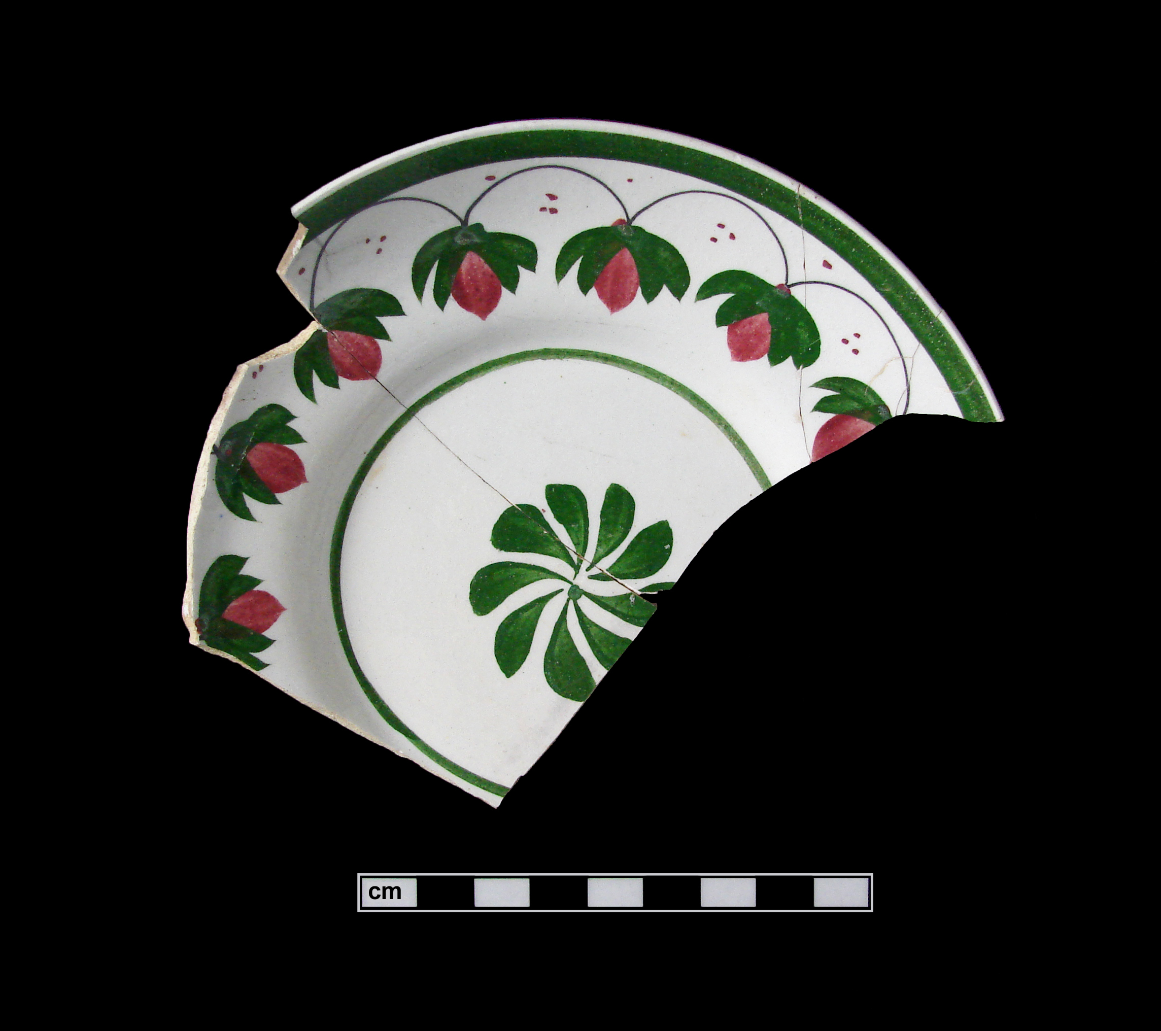Image of painted earthenware fragment.