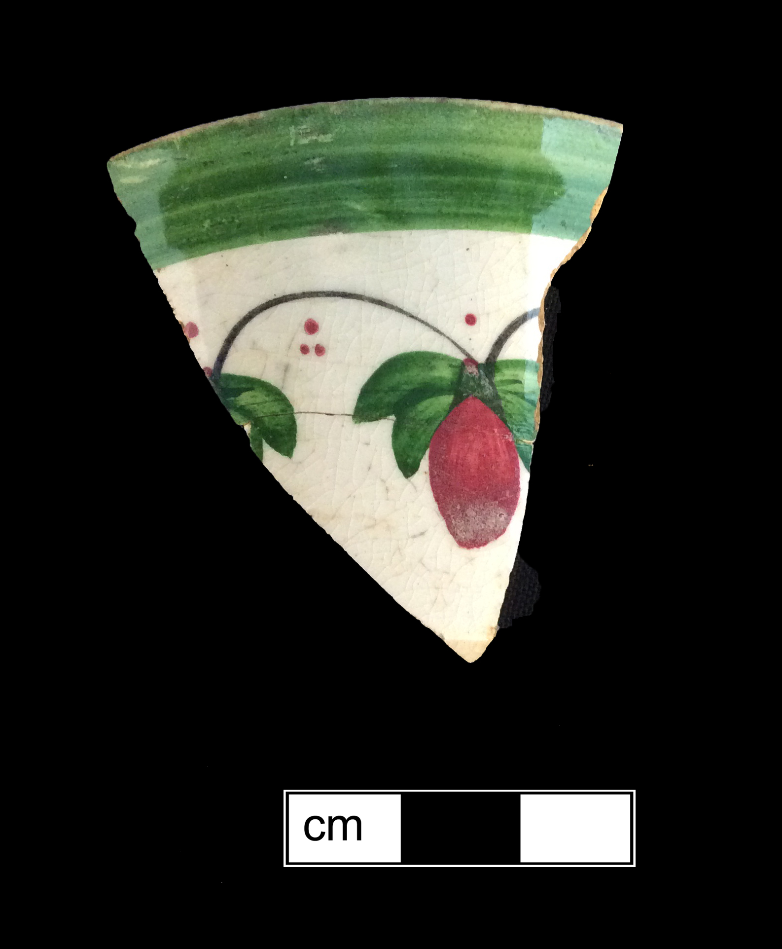 Image of painted earthenware fragment.