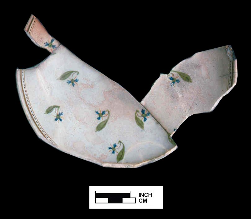 Image of painted earthenware fragment.