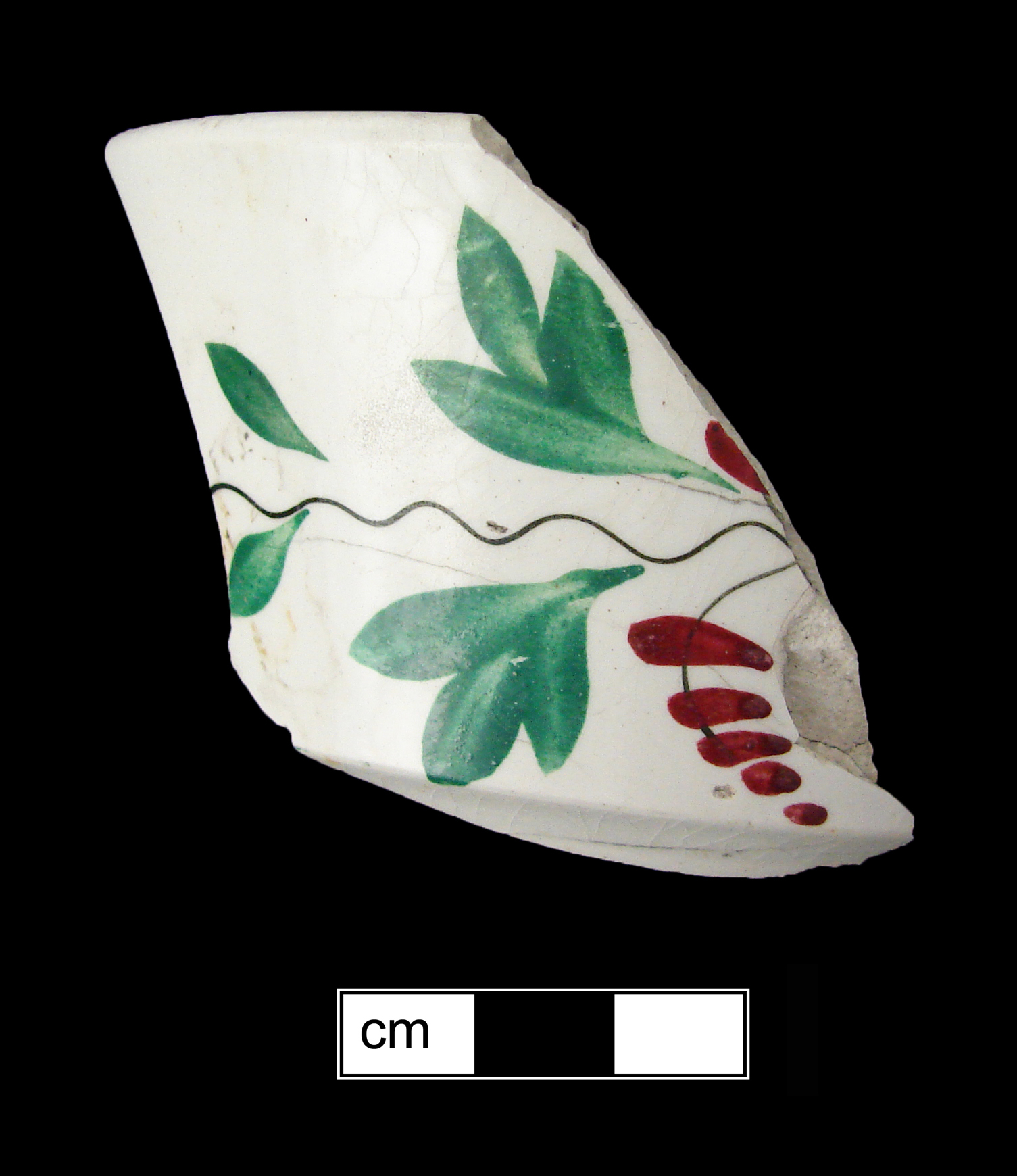 Image of painted earthenware fragment.