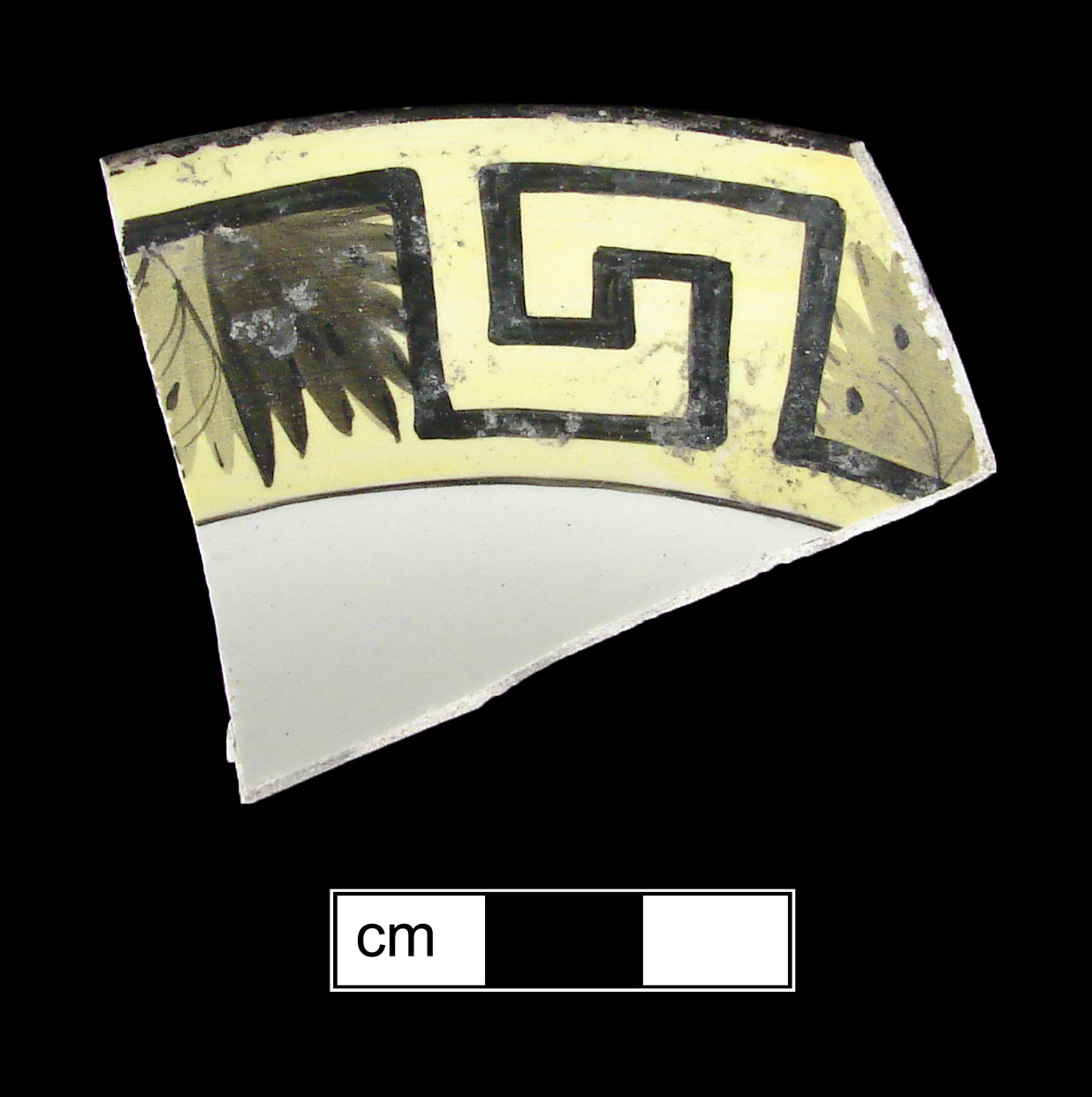 Image of painted earthenware fragment.