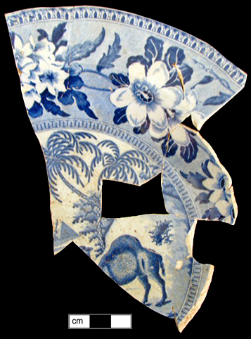 Image of printed earthenware fragment.