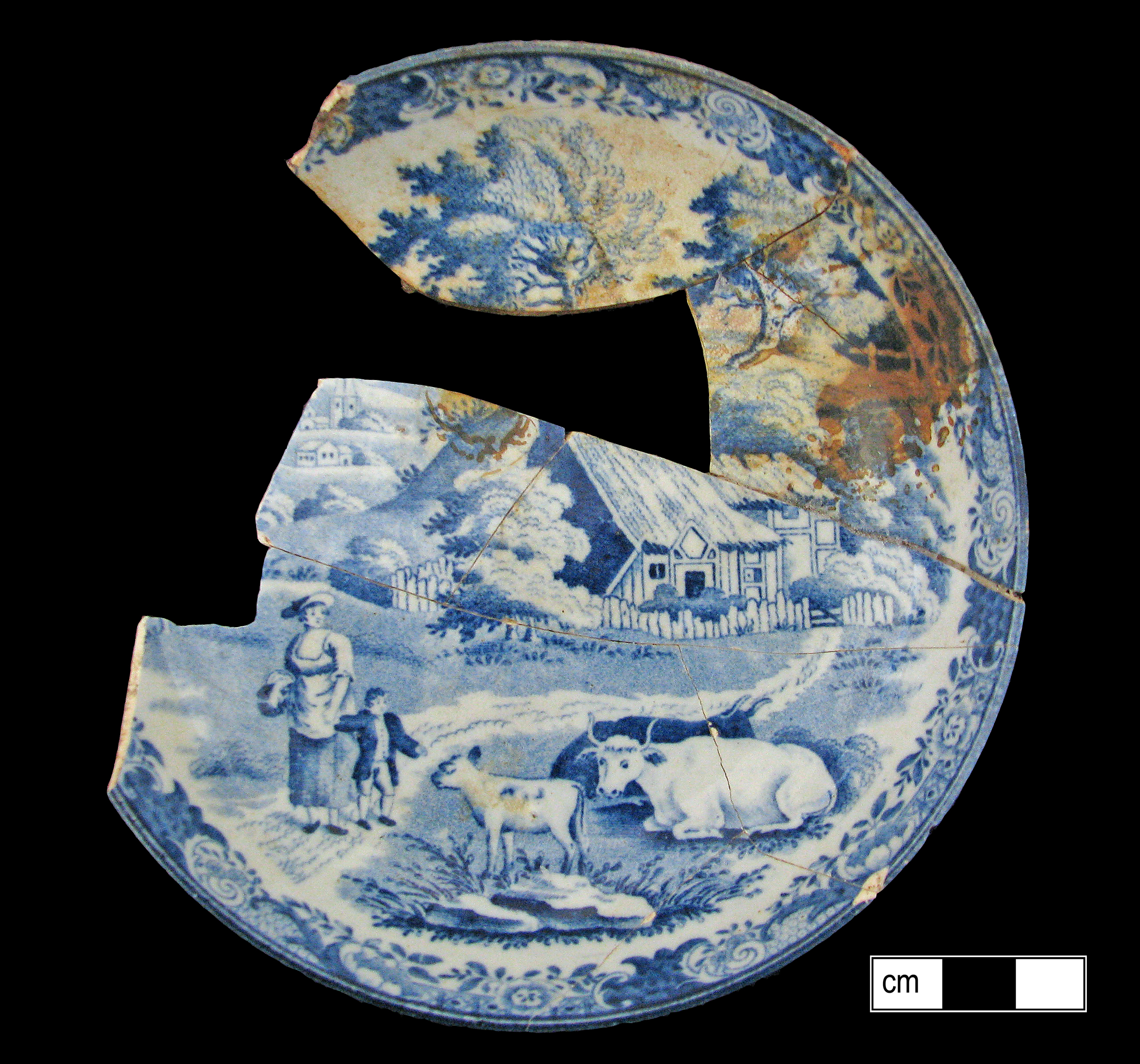 Image of printed earthenware fragment.