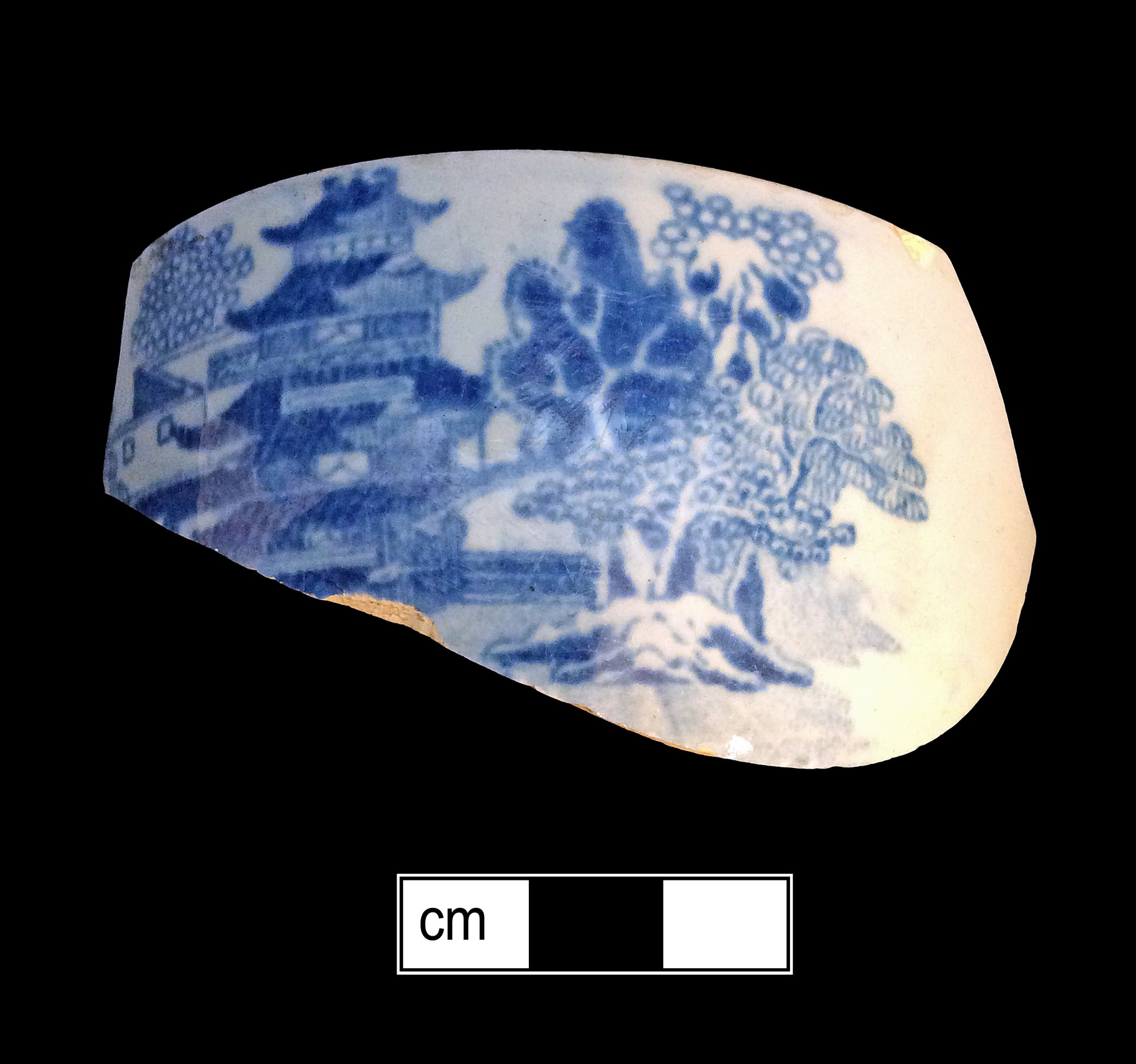 Image of printed earthenware fragment.