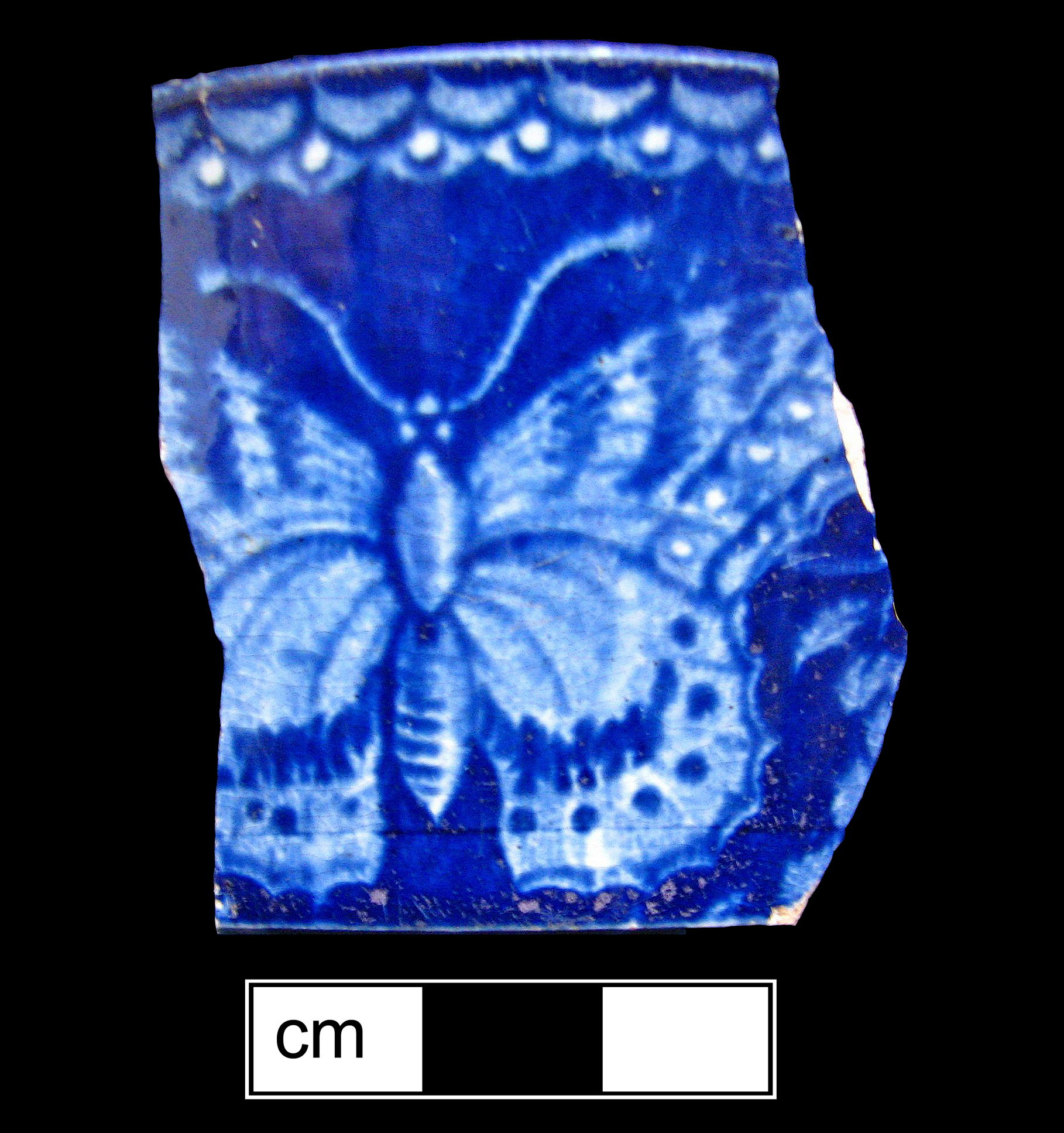 Image of printed earthenware fragment.