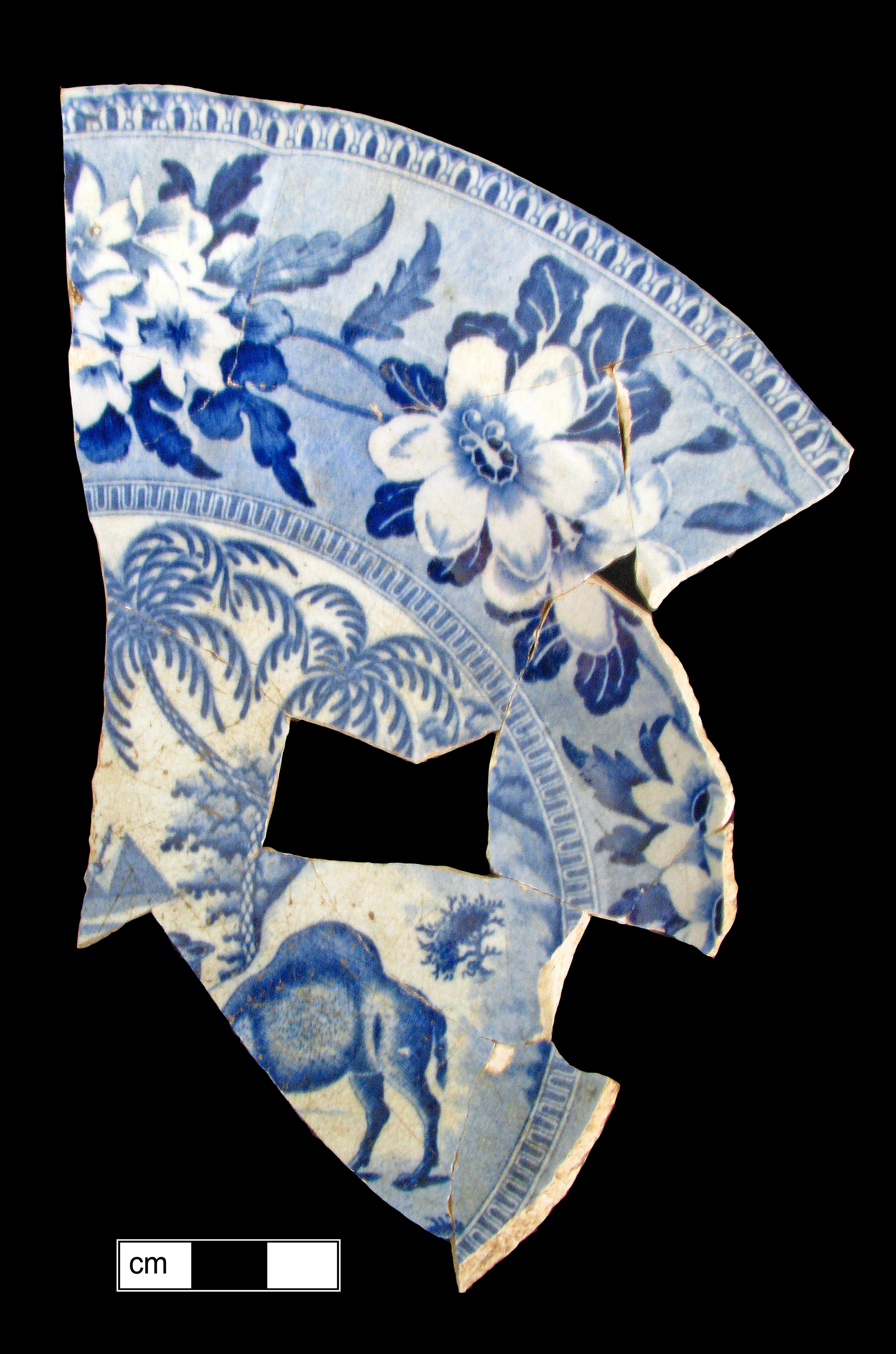 Image of printed earthenware fragment.