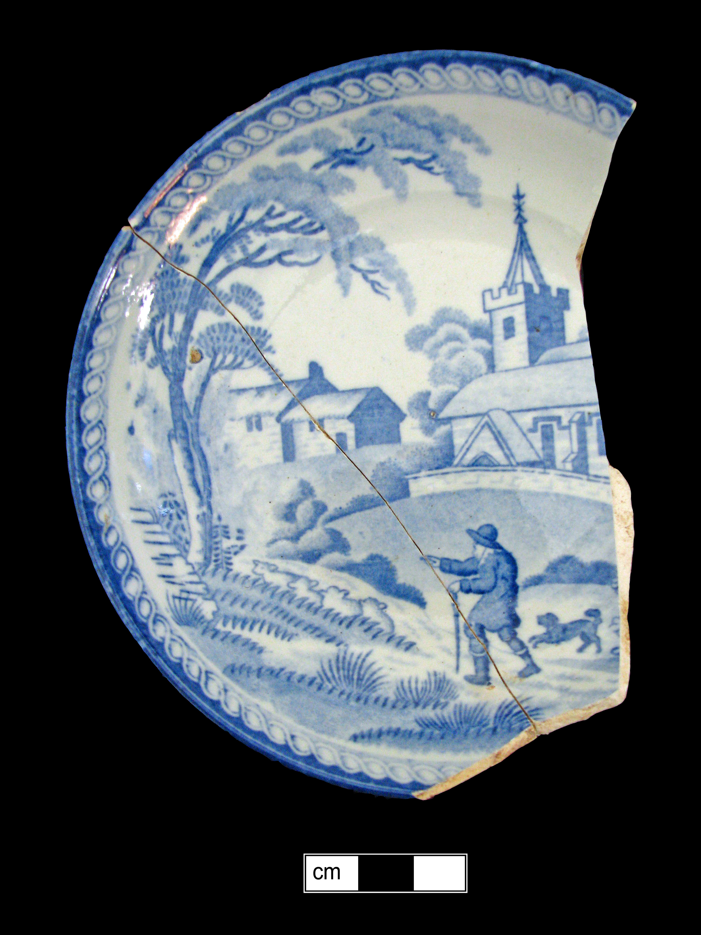 Image of printed earthenware fragment.