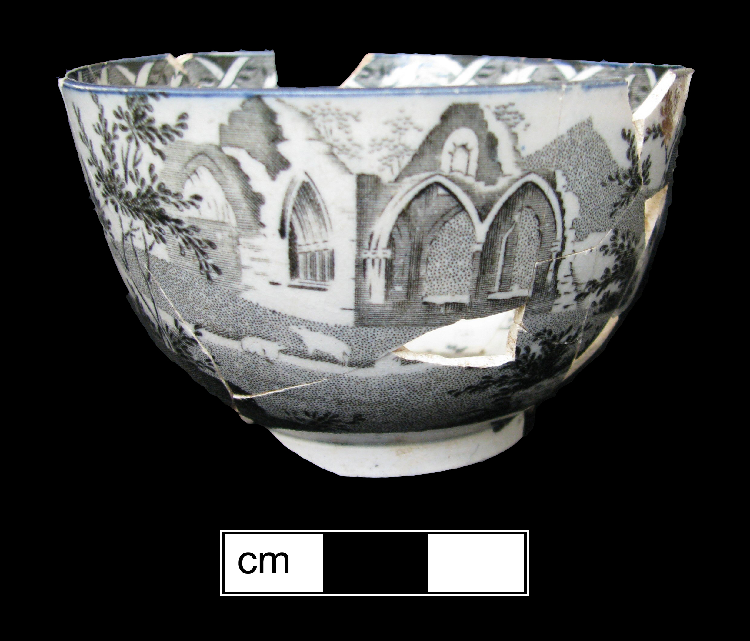 Image of printed earthenware fragment.