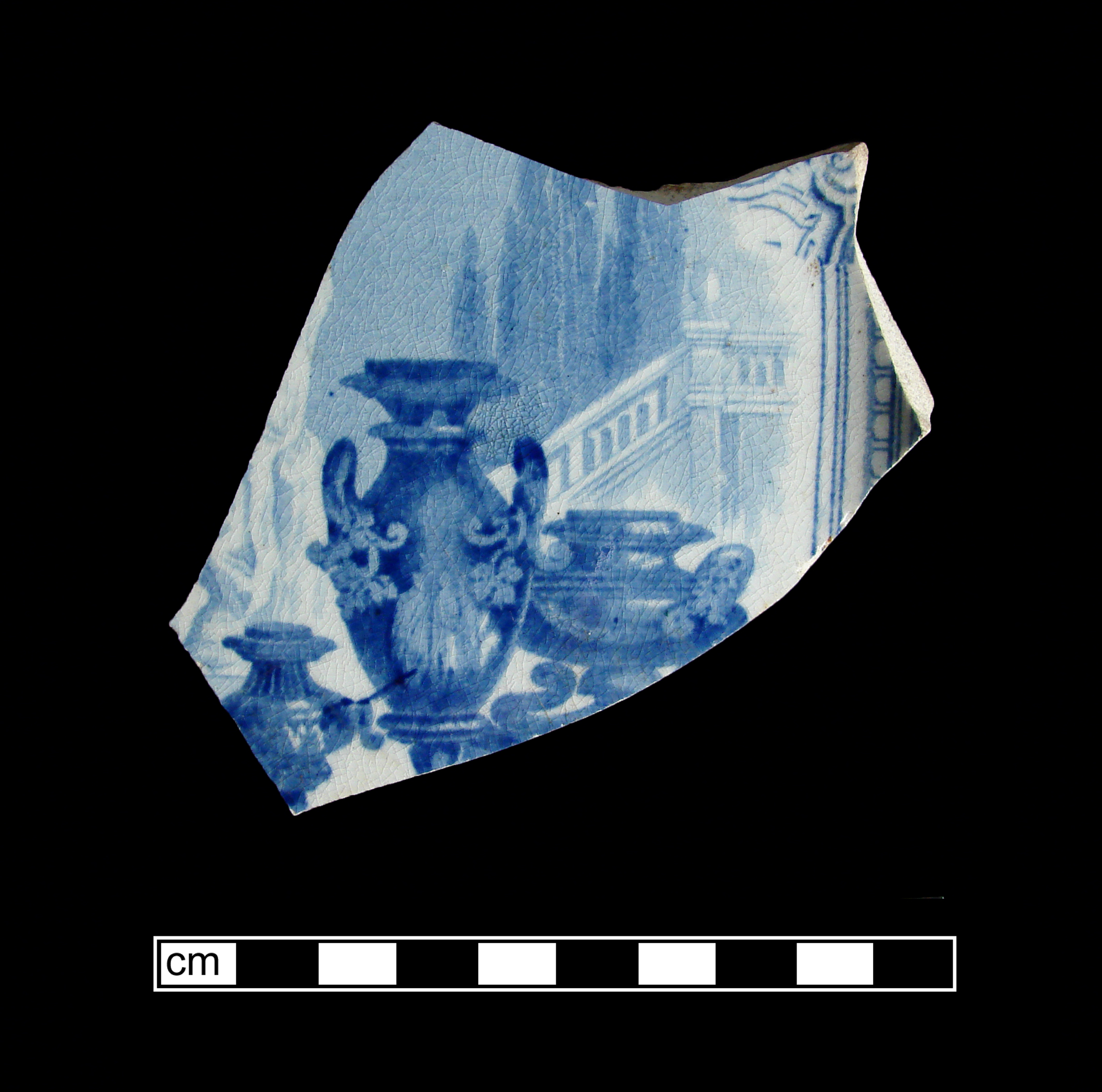 Image of printed earthenware fragment.